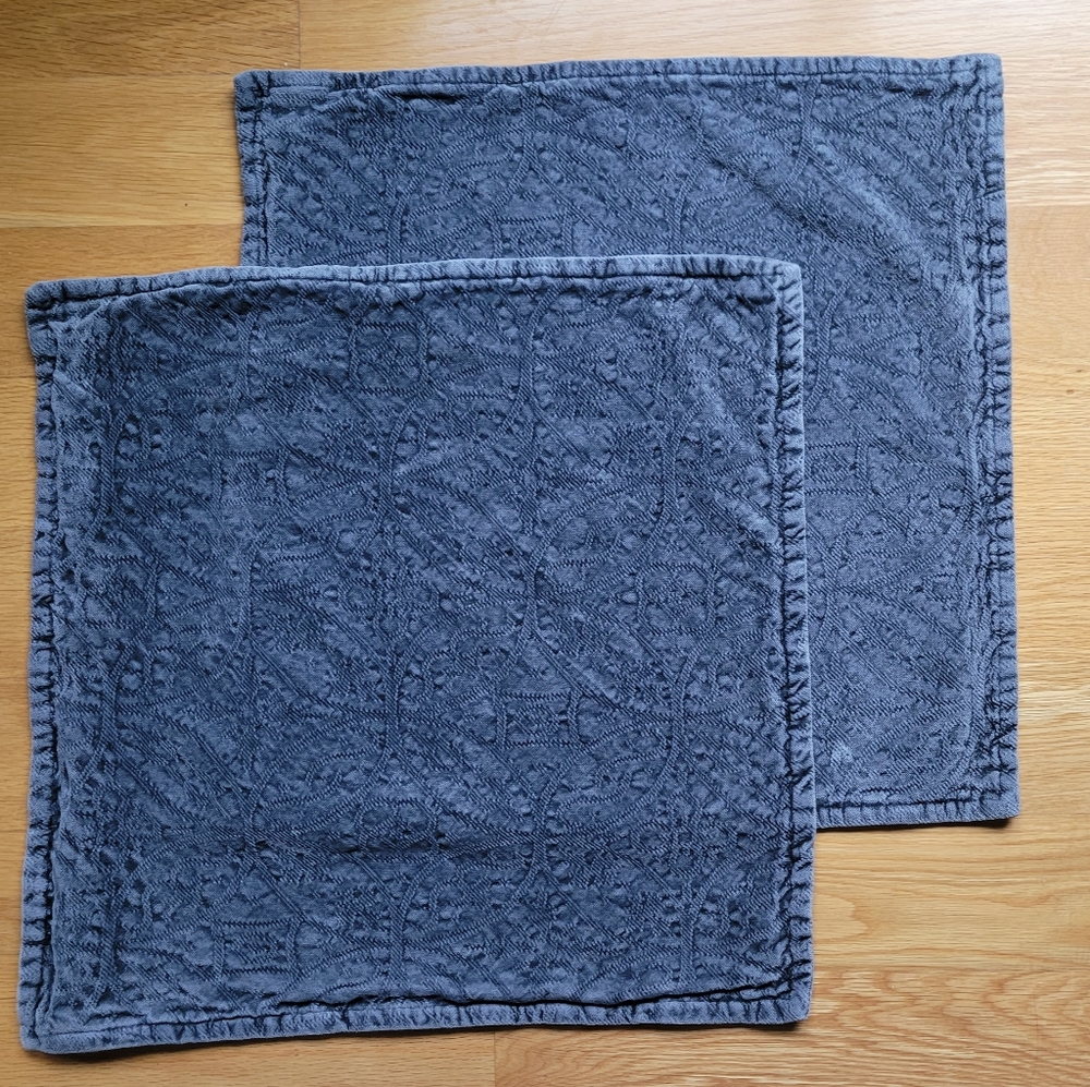 Pottery Barn Textured Pillow Covers, Set 2